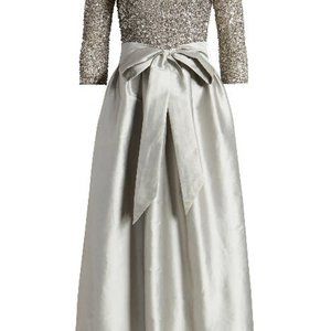 Beaded Bodice Taffeta A-Line Gown - NordStrom Size 2